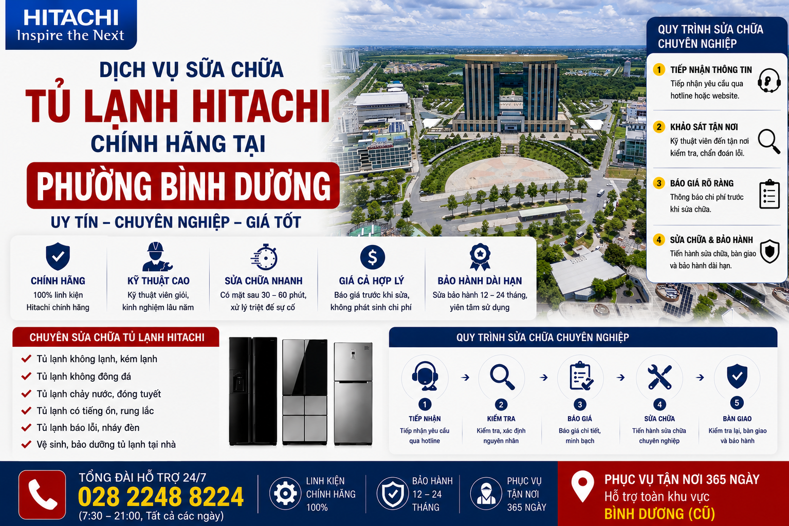 Trung tam bao hanh hitachi tai binh duong