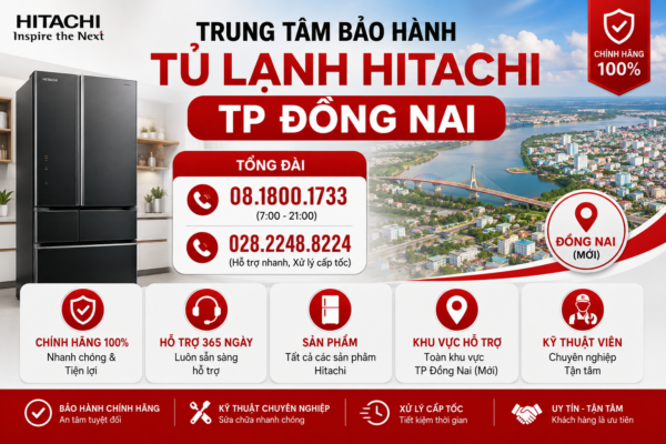 [+Liên hệ] Bảo hành tủ lạnh Hitachi tại TP Biên Hoà, Tổng đài CSKH Hitachi ở Biên Hoà