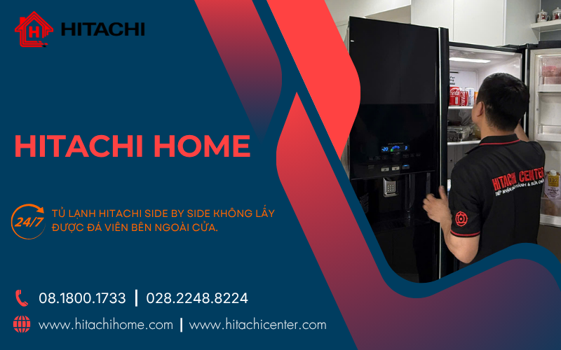 Tu lanh hiatchi khong lay duoc da ngoai