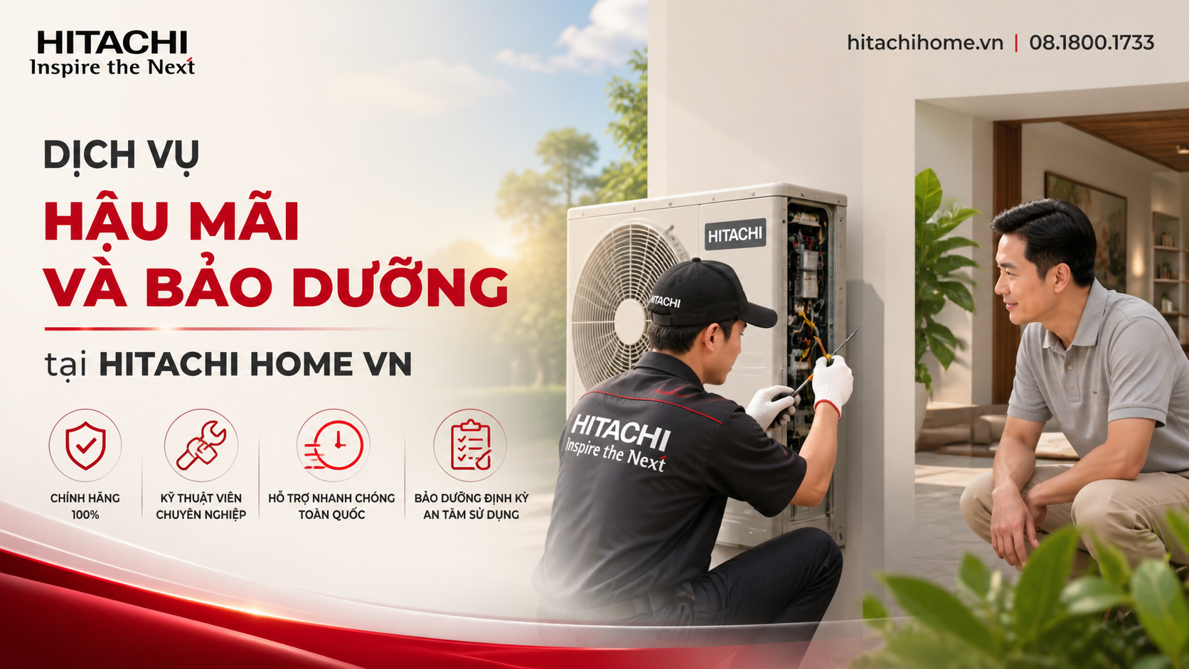 Dịch vụ hậu mãi và bảo dưỡng tại Hitachi Home VN Dịch vụ hậu mãi và bảo dưỡng tại Hitachi Home VN