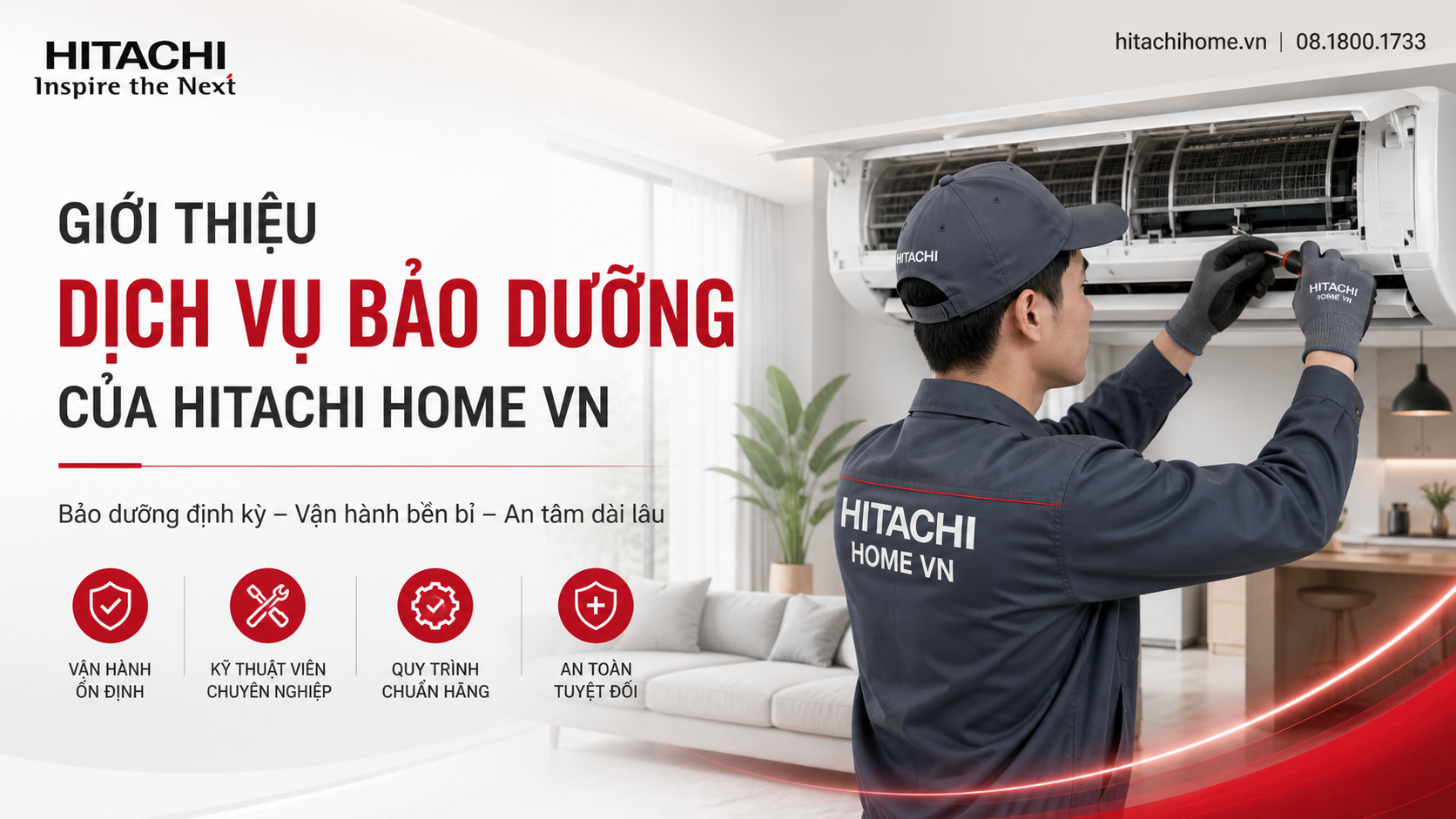 Giới thiệu dịch vụ bảo dưỡng của Hitachi Home VN Giới thiệu dịch vụ bảo dưỡng của Hitachi Home VN