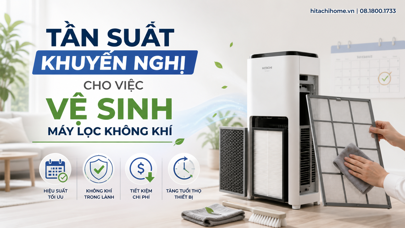 Tần suất khuyến nghị cho việc vệ sinh máy lọc không khí Tần suất khuyến nghị cho việc vệ sinh máy lọc không khí