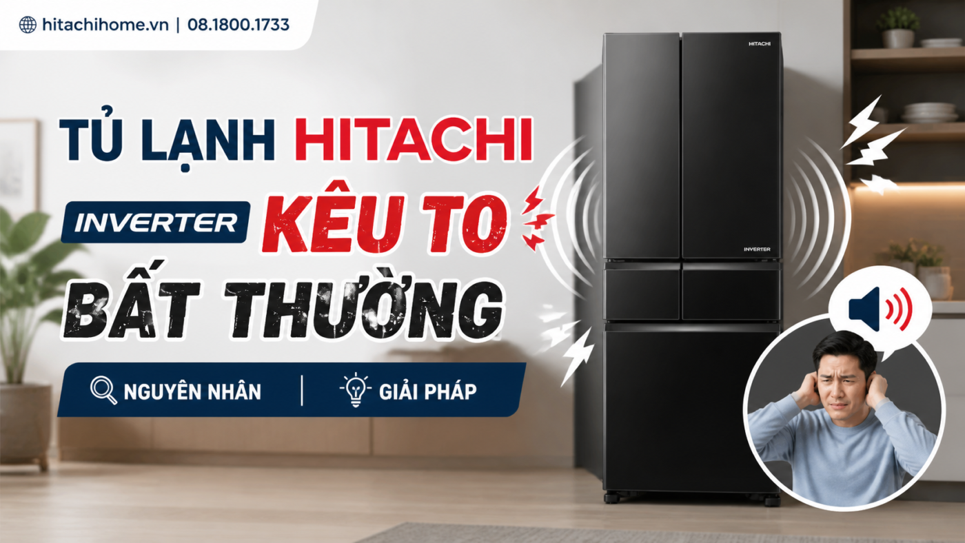 Tủ lạnh Hitachi Inverter kêu to bất thường: Nguyên nhân và giải pháp