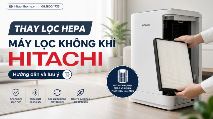 Thay lọc HEPA máy lọc không khí Hitachi: Hướng dẫn và lưu ý