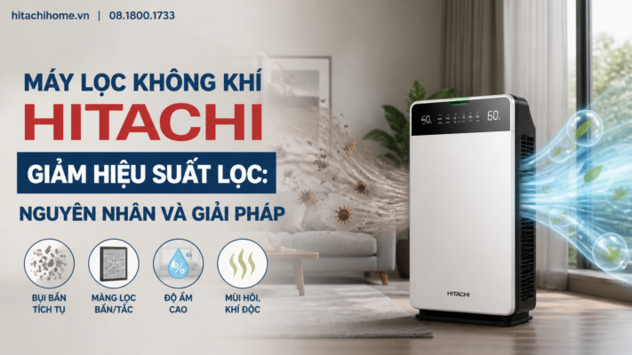 Máy lọc không khí Hitachi giảm hiệu suất lọc: Nguyên nhân và giải pháp