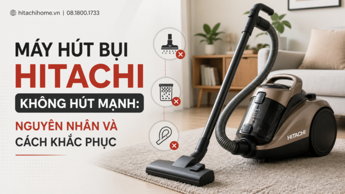 Máy hút bụi Hitachi không hút mạnh: Nguyên nhân và cách khắc phục