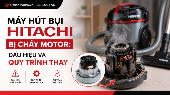Máy hút bụi Hitachi bị cháy motor: Dấu hiệu và quy trình thay
