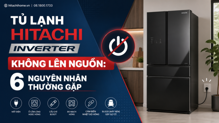 Tủ lạnh Hitachi Inverter không lên nguồn: 6 nguyên nhân thường gặp