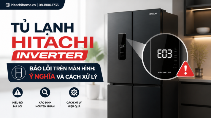 Tủ lạnh Hitachi Inverter báo lỗi trên màn hình: Ý nghĩa và cách xử lý