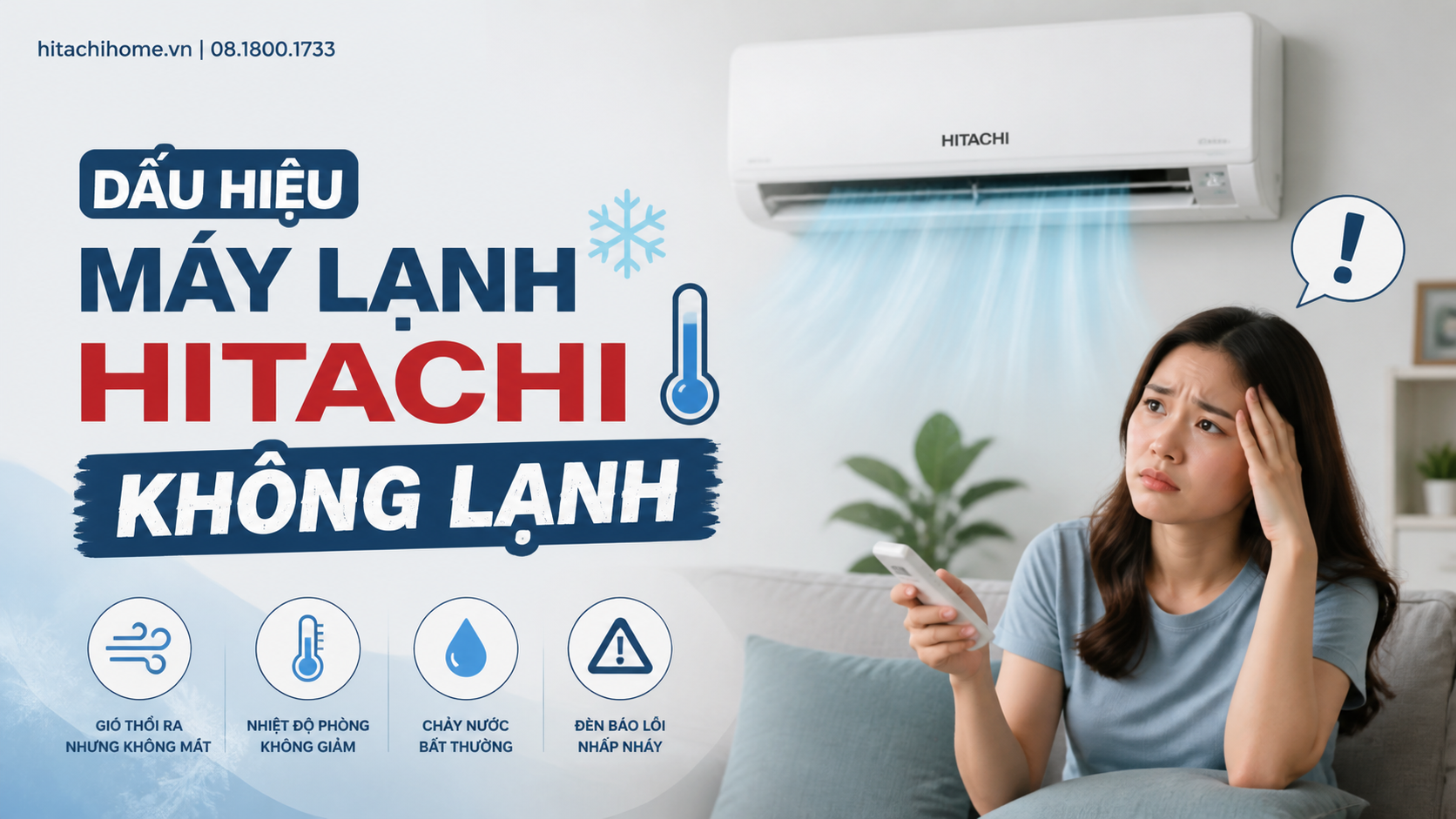 Dấu hiệu máy lạnh Hitachi không lạnh