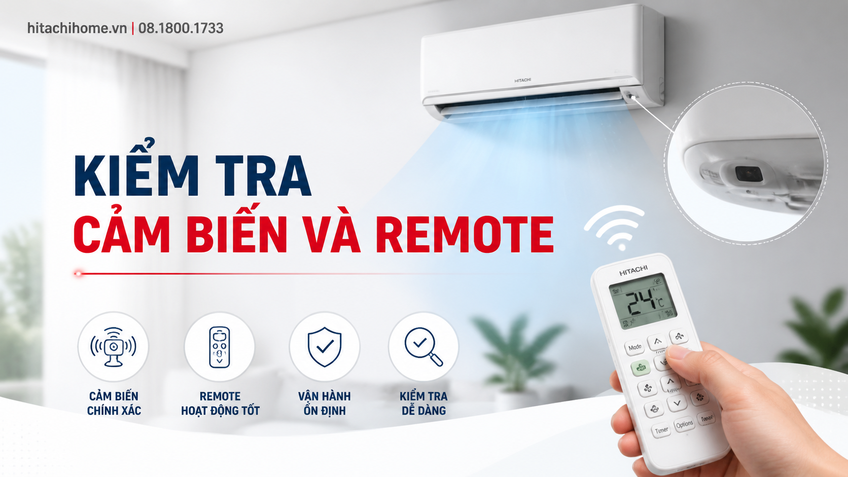 Kiểm tra cảm biến và remote