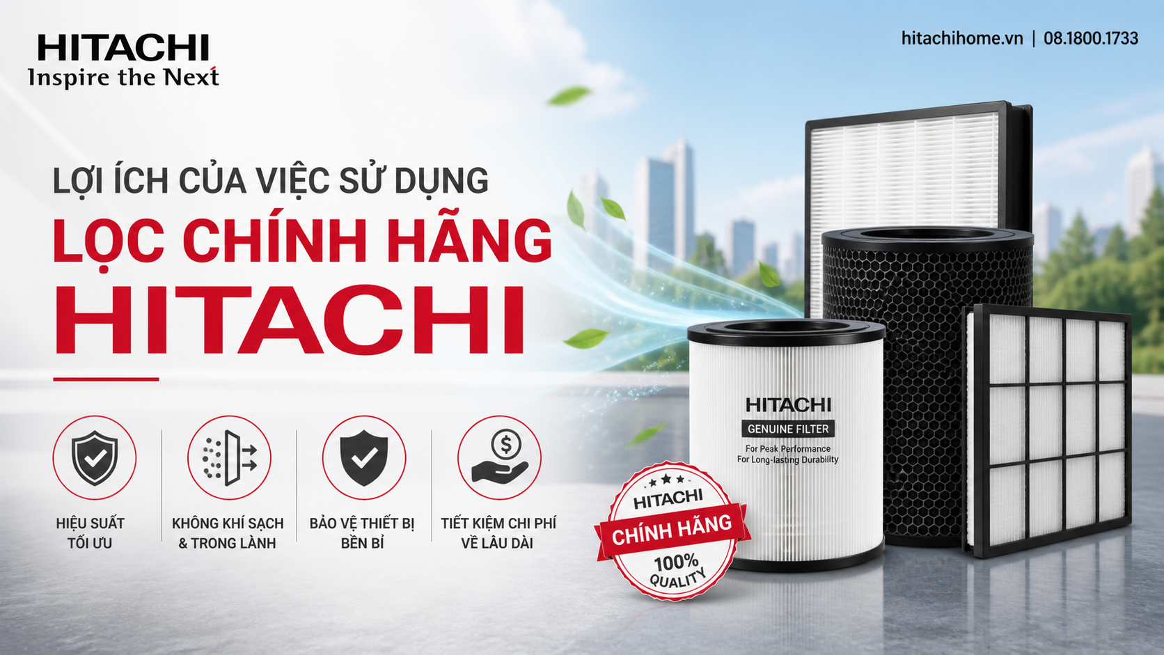 Lợi ích của việc sử dụng lọc chính hãng Hitachi Lợi ích của việc sử dụng lọc chính hãng Hitachi