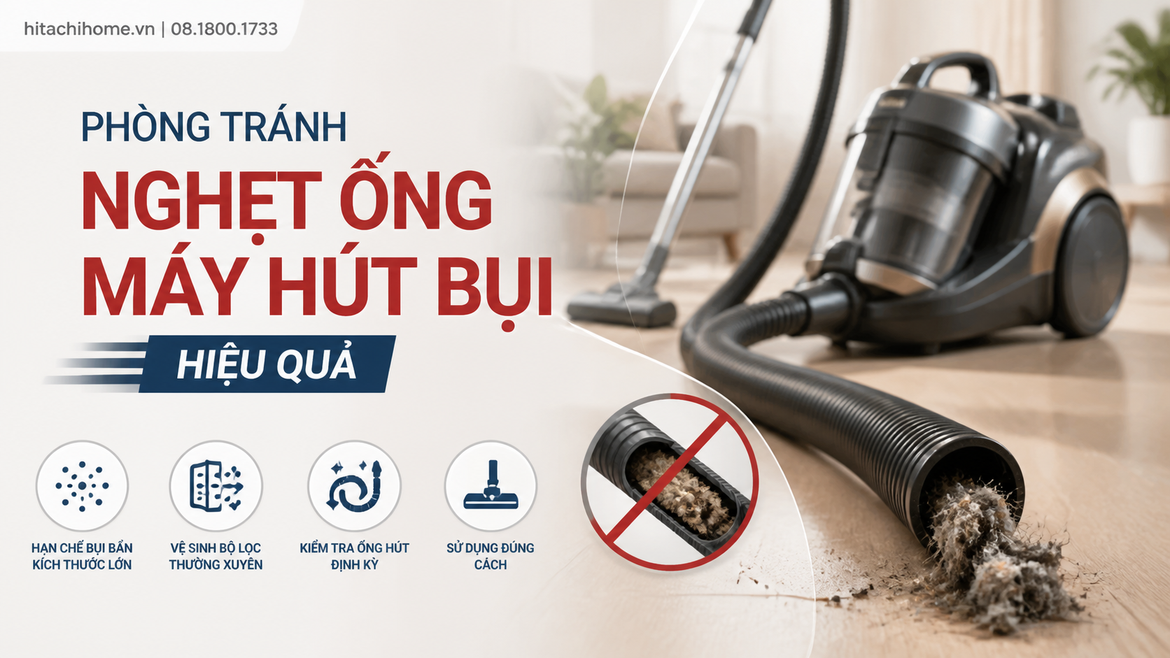 Phòng tránh nghẹt ống máy hút bụi hiệu quả Phòng tránh nghẹt ống máy hút bụi hiệu quả