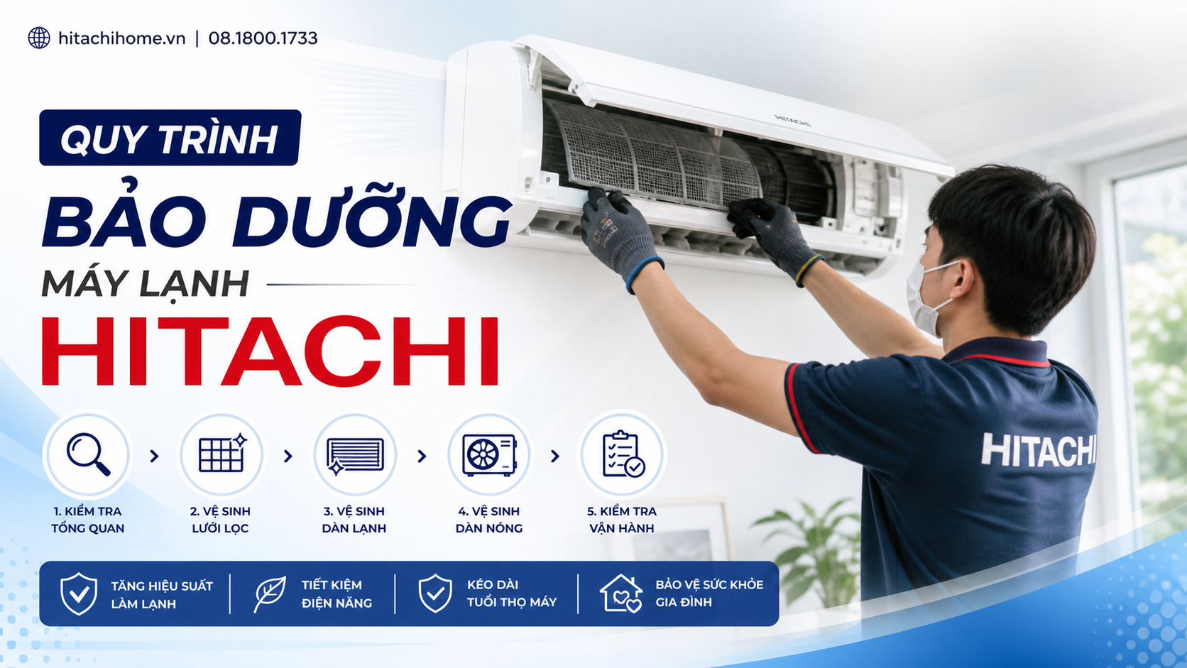 Quy trình bảo dưỡng máy lạnh Hitachi Quy trình bảo dưỡng máy lạnh Hitachi