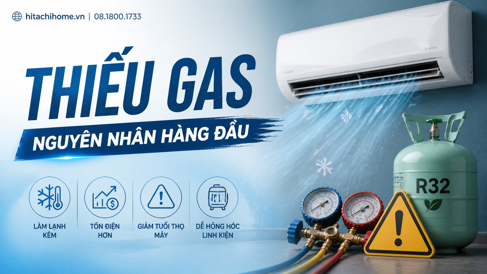 Thiếu gas - nguyên nhân hàng đầu