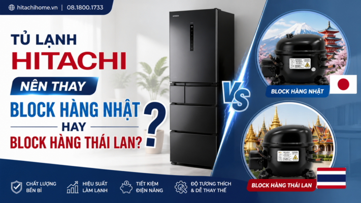 Tủ lạnh Hitachi nên thay block hàng nhật hay block hàng thái lan?
